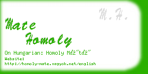 mate homoly business card